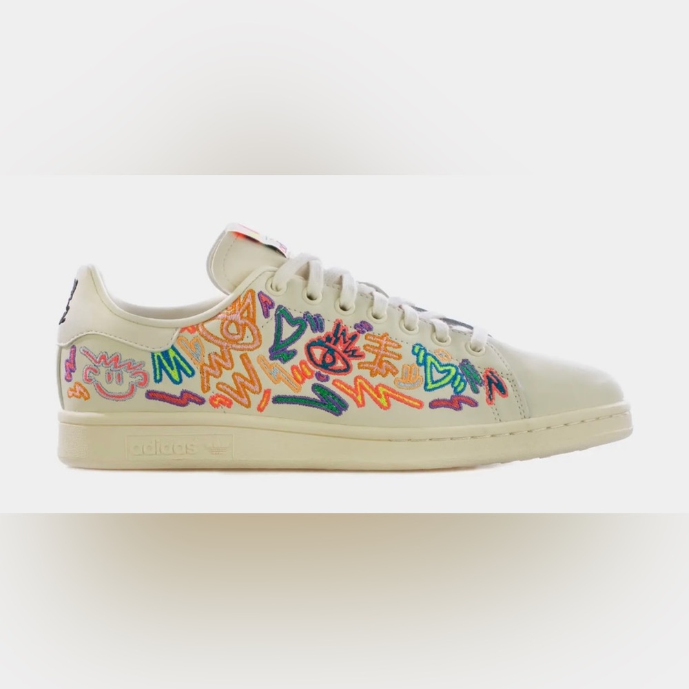Adidas Stan Smith Kris Andrew Pride Shoes Sneakers GX6394 Cream Men’s Si… - Picture 2 of 7